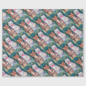 Kat Wedding, huwelijk, bride, Louis Wain Cadeaupapier (Vlak)