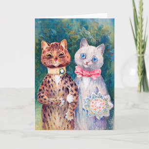 Kat Wedding, huwelijk, bride, Louis Wain Kaart