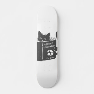Kat wereldoverheersing katten - Kies achterkleur Skateboard