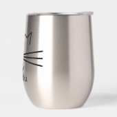 Kat Whiskers Ontwerp Thermische Wijn Tumbler (Links)