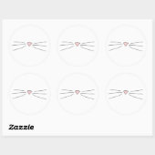 Kat Whiskers Tekening Stickers (Vel)
