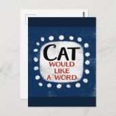 Kat wil graag een woord Briefkaart (Voorkant / Achterkant)