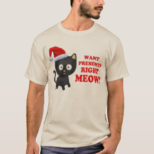Kat wil kerstcadeautjes direct t-shirt