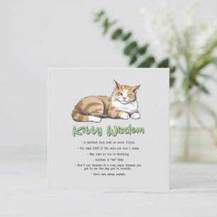 Kat Wisdom - Funny Cat Rules met een bruine kat