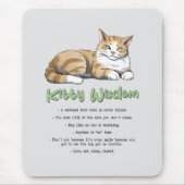 Kat Wisdom - Funny Cat Rules met een bruine kat Muismat (Voorkant)