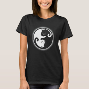 Kat Yin Yang Kat Patroon voor Vrouwen, Tiener Meis T-shirt