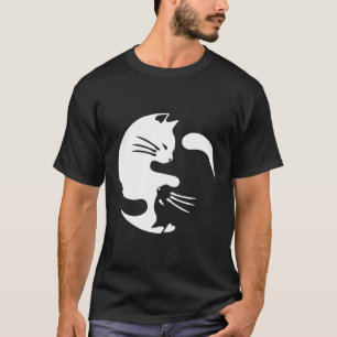 Kat Yin Yang Vredelievend Met Verbinding T-shirt