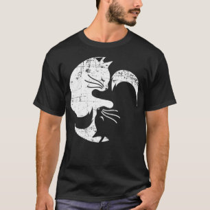 Kat Yin Yang Yoga Spiritualiteit Meditatie Balans T-shirt