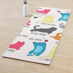 Kat Yoga houdingen Grappige yoga mat