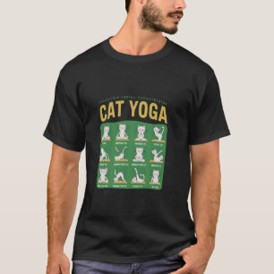 Kat Yoga Oefeningen Katten Oefenen Mindfulness Med T-shirt