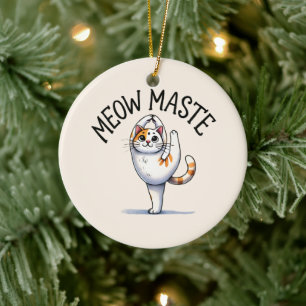 Kat Yoga Pose - Meow Maste Keramisch Ornament
