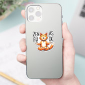 Kat Yoga Pose - Zen Sticker (Telefoon)