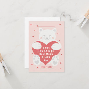 Kat Zeg genoeg klaslokaalkaart voor Valentijn Kaart