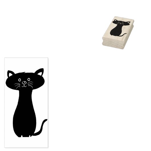 kat - zegel 	rubberstempel (Gestempeld)