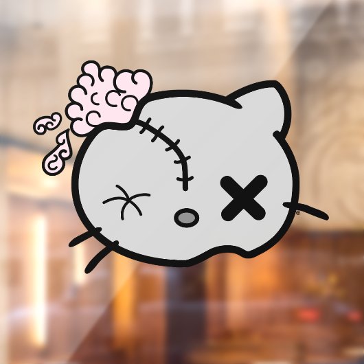 Kat Zombie Raamsticker (Vel 2)