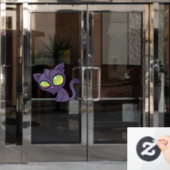 Kat Zombie Raamsticker (Kantoordeur)