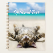 Kat Zonnebaden in het strand Planner (Voorkant)