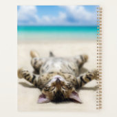 Kat Zonnebaden in het strand Planner (Achterkant)