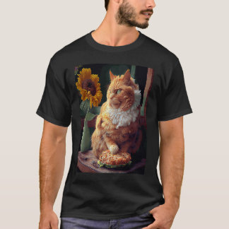 Kat Zonnebloem Gebakken Kip T-shirt