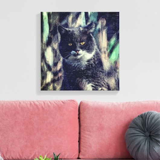 Kat, zoogdier, dier canvas afdruk (Insitu (Woonkamer))