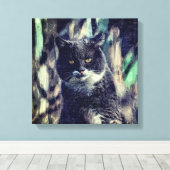 Kat, zoogdier, dier canvas afdruk (Insitu (Houten vloer))