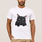 Kat zwart T-shirt (Voorkant)