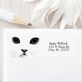 Kat Zwart Wit Gezicht Kenmerken Etiket (Insitu)