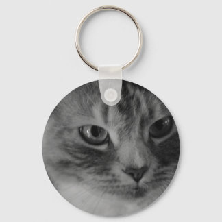 Kat (zwart-wit) sleutelhanger