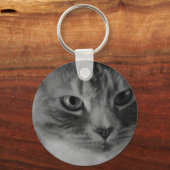 Kat (zwart-wit) sleutelhanger (Voorkant)