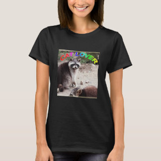 Kat Zwarte Ontwerper Stijl Liefde T-shirt
