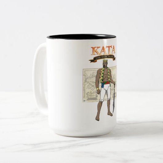 Kata Two-Tone Mok, 15 oz Tweekleurige Koffiemok (Voorkant links)