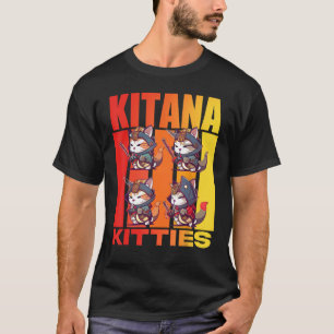 katachtige ontwerp ontmoet feodale stijl samoerai t-shirt