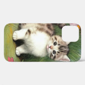  katafbeelding met rode bloemen Case-Mate iPhone case (Achterkant (horizontaal))