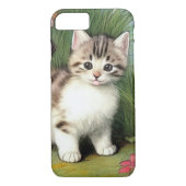 katafbeelding met rode bloemen Case-Mate iPhone case (Achterkant)