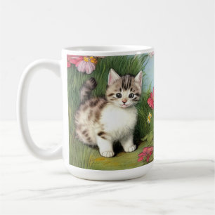 katafbeelding met rode bloemen koffiemok