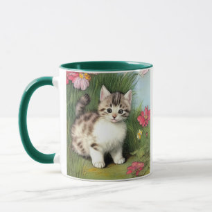  katafbeelding met rode bloemen mok
