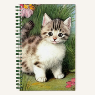 katafbeelding met rode bloemen notitieboek