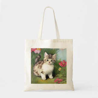 katafbeelding met rode bloemen tote bag