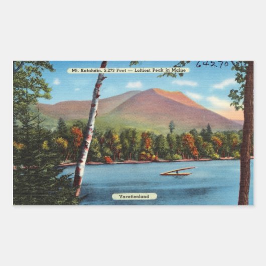 Katahdin-Briefkaart Rechthoekige Sticker (Voorkant)