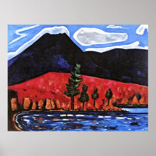 Katahdin, Maine-kleurig schilderij Poster (Voorkant)
