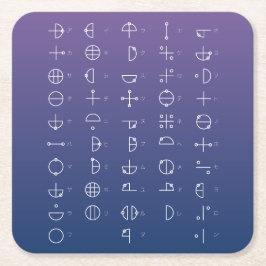 Katakamuna-diagram Vierkante Kartonnen Onderzetter