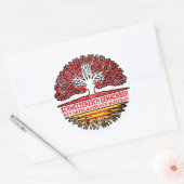 Katalonien Katalanisch Schweizer Schweiz Baum Ronde Sticker (Envelop)