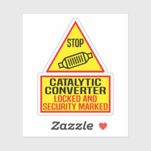 katalysator geblokkeerd en beveiligingsmarkering sticker
