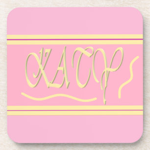 Katalytisch ontwerp roze en gladde roomlaag bier onderzetter