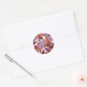 Katalytisch orchideeënpatroon ronde sticker (Envelop)