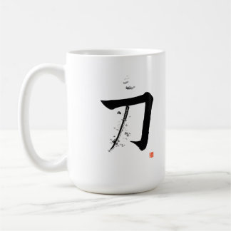Katana 刀 - Het Zwaard (Japanse Calligrafie) Koffiemok