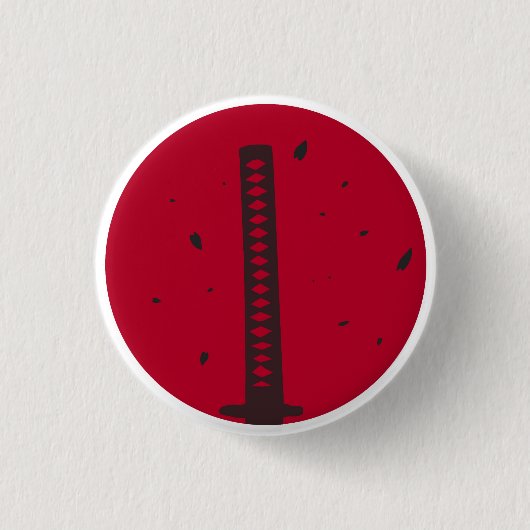 Katana Art Ronde Button 3,2 Cm (Voorkant)