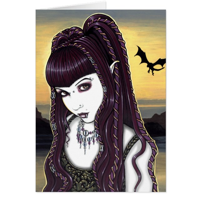 Katana Gothic Dragon Goddess Card (Voorkant)