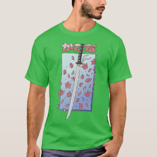 Katana Japans Anime Sakura Cherry Blossom Sword T-shirt