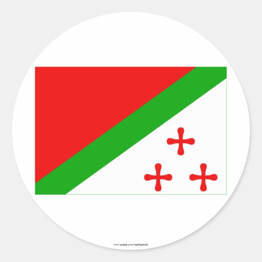 Katanga vlag (1960-1963) ronde sticker (Voorkant)